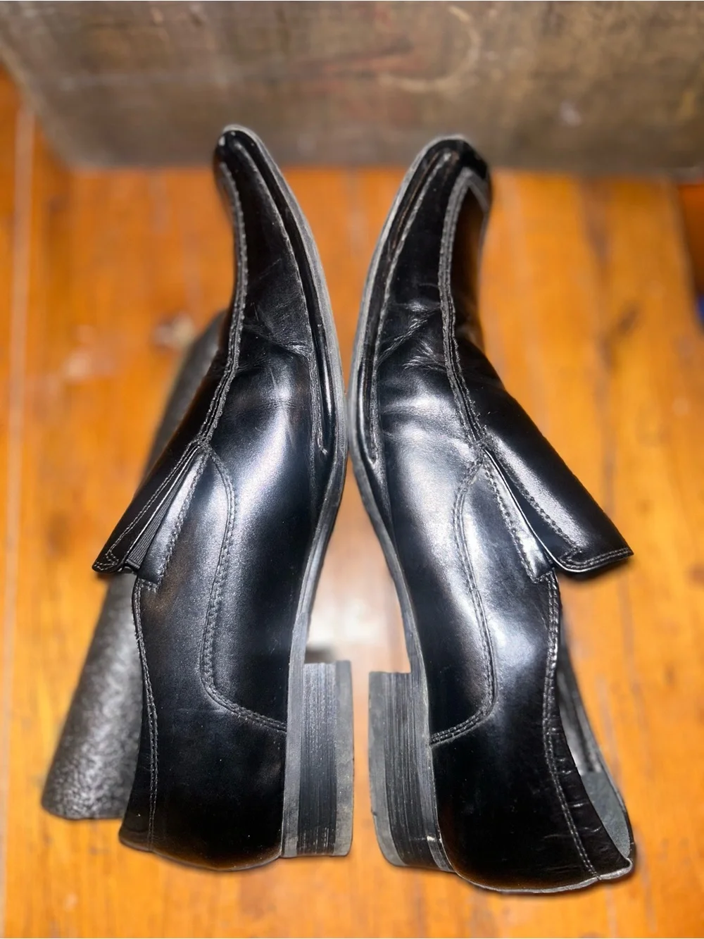 adidas Men's Black Patent Slip-On Oxfords